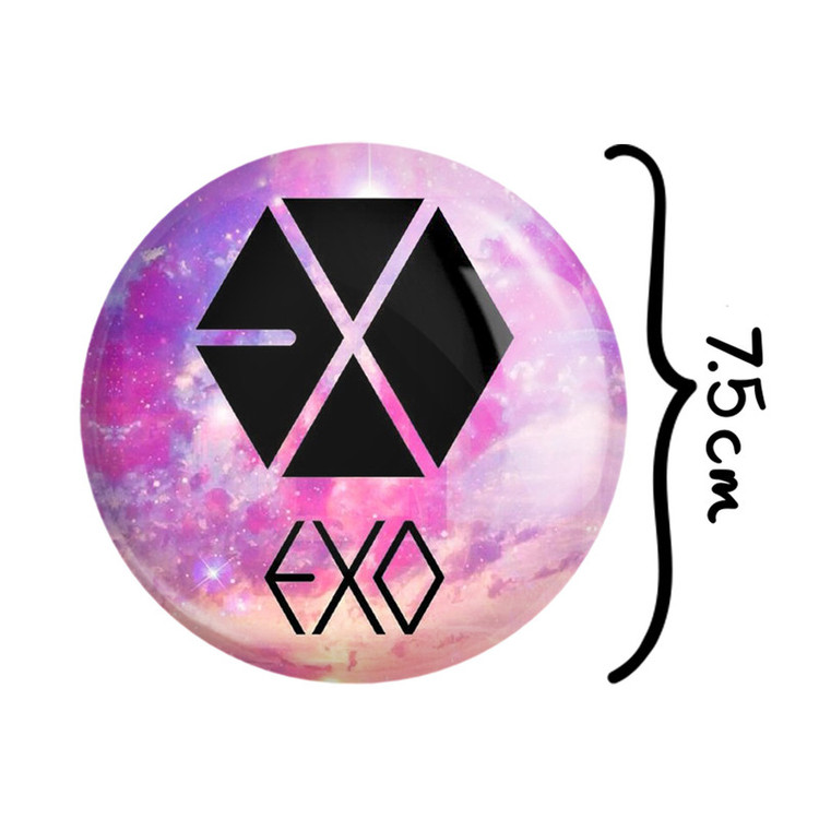 آینه جیبی خندالو طرح گروه موسیقی اکسو EXO مدل تاشو کد 2529