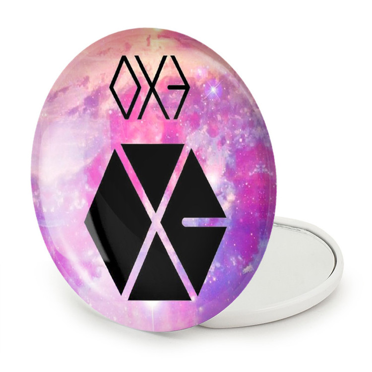 آینه جیبی خندالو طرح گروه موسیقی اکسو EXO مدل تاشو کد 2529