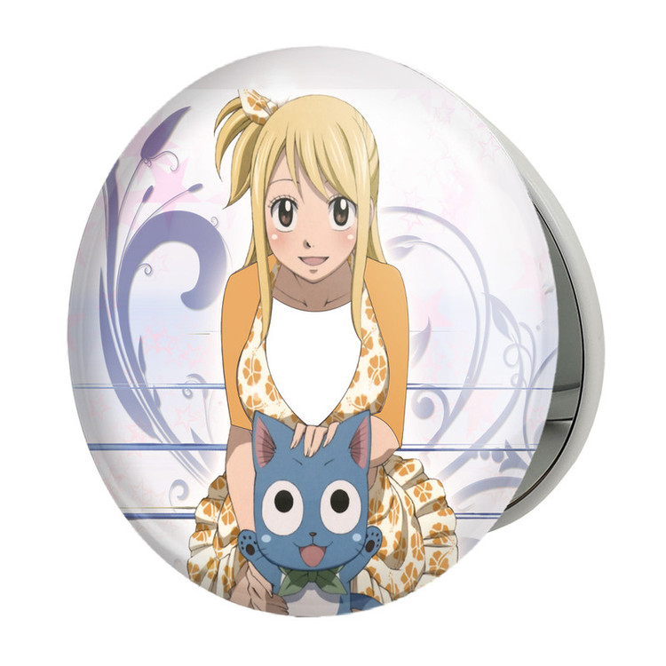 آینه جیبی خندالو طرح لوسی انیمه فری تیل Fairy Tail مدل تاشو کد 16497