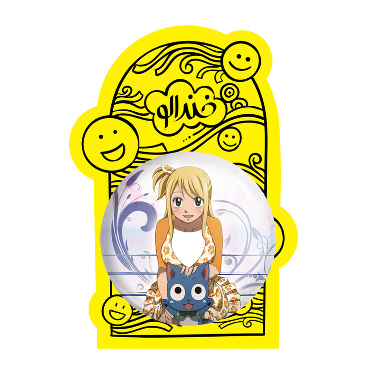 آینه جیبی خندالو طرح لوسی انیمه فری تیل Fairy Tail مدل تاشو کد 16497