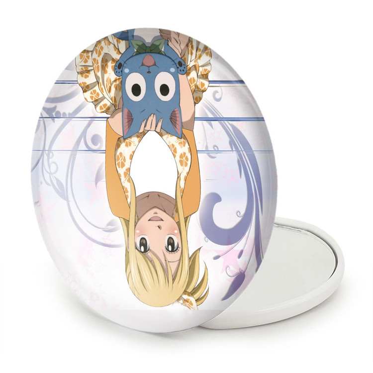 آینه جیبی خندالو طرح لوسی انیمه فری تیل Fairy Tail مدل تاشو کد 16497