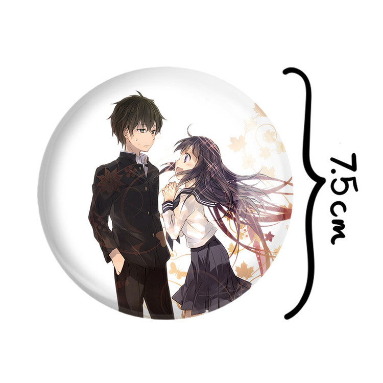 آینه جیبی خندالو طرح چیتاندا و اورکی انیمه هیوکا Hyouka مدل تاشو کد 17113