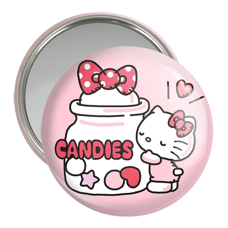 آینه جیبی خندالو مدل هلو کیتی Hello Kitty کد 2477