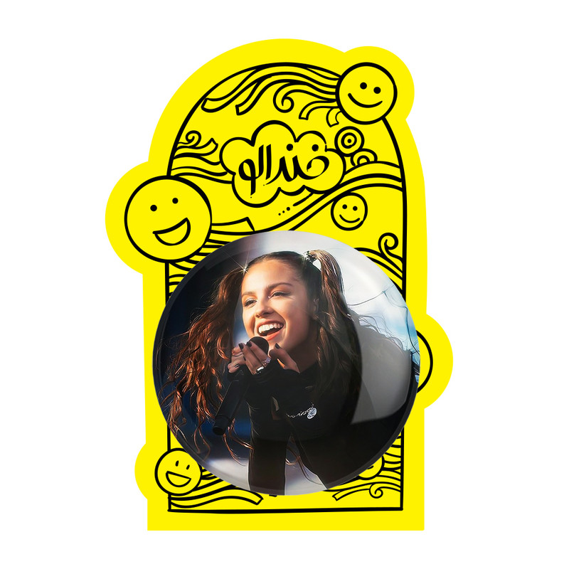 آینه جیبی خندالو مدل اولیویا رودریگو Olivia Rodrigo کد 19264