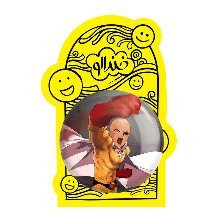 آینه جیبی خندالو طرح سایتاما انیمه مرد تک مشتی One Punch Man مدل تاشو کد 11373