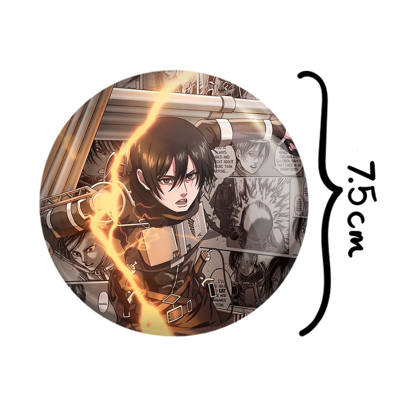 آینه جیبی خندالو طرح میکاسا آکرمن انیمه اتک آن تایتان Attack on Titan مدل تاشو کد 11003