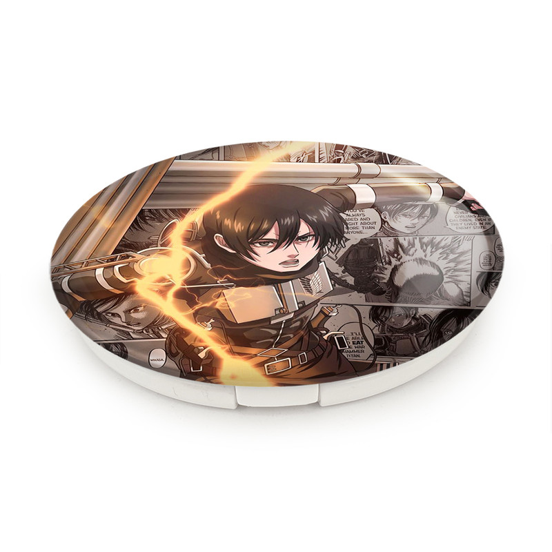 آینه جیبی خندالو طرح میکاسا آکرمن انیمه اتک آن تایتان Attack on Titan مدل تاشو کد 11003