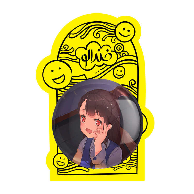 آینه جیبی خندالو طرح اکو انیمه جادوگران کوچک Little Witch Academia مدل تاشو کد 22830