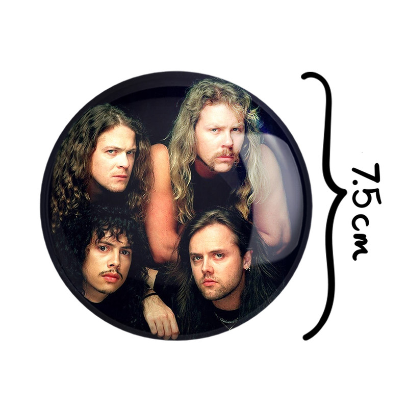 آینه جیبی خندالو مدل گروه موسیقی متالیکا Metallica کد 3260