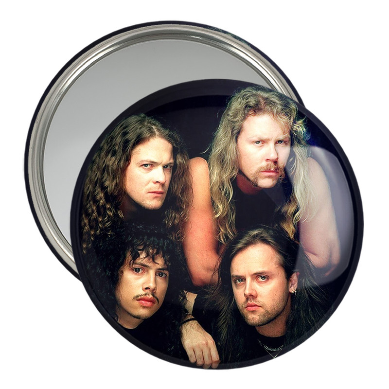 آینه جیبی خندالو مدل گروه موسیقی متالیکا Metallica کد 3260
