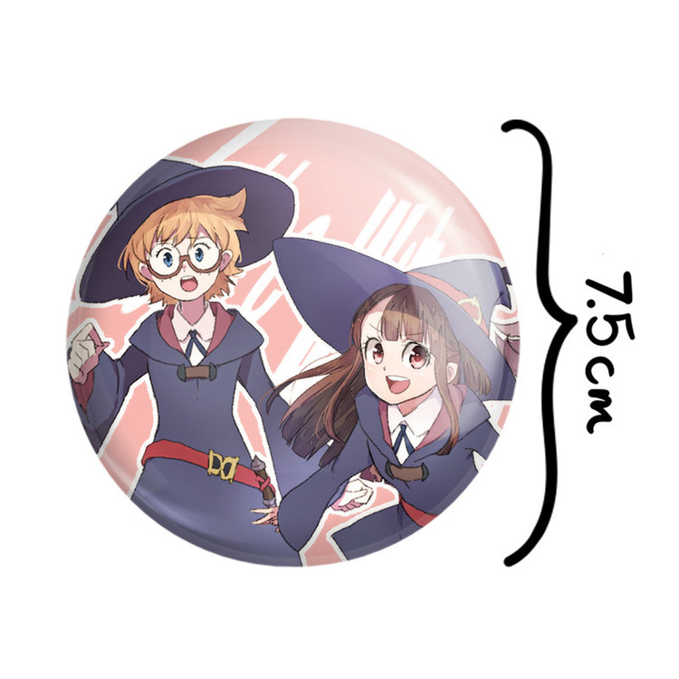 آینه جیبی خندالو طرح اکو و جانسون انیمه جادوگران کوچک Little Witch Academia مدل تاشو کد 22848