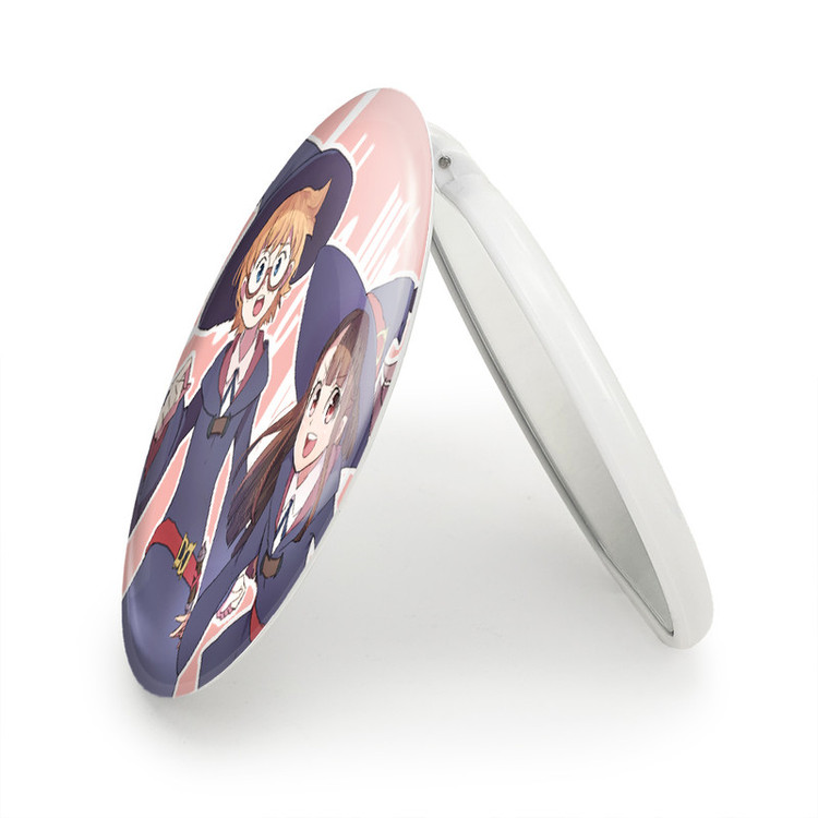 آینه جیبی خندالو طرح اکو و جانسون انیمه جادوگران کوچک Little Witch Academia مدل تاشو کد 22848