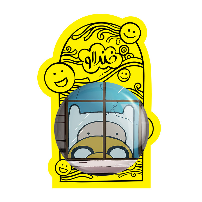 آینه جیبی خندالو طرح جیک و فین وقت ماجراجویی Adventure Time مدل تاشو کد 20828
