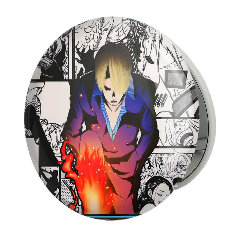 آینه جیبی خندالو طرح سانجی انیمه وان پیس One Piece مدل تاشو کد 17262