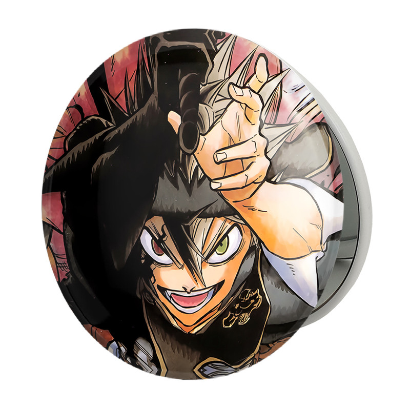 آینه جیبی خندالو طرح آستا انیمه بلک کلاور Black Clover مدل تاشو کد 11742