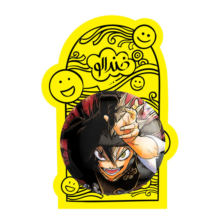 آینه جیبی خندالو طرح آستا انیمه بلک کلاور Black Clover مدل تاشو کد 11742