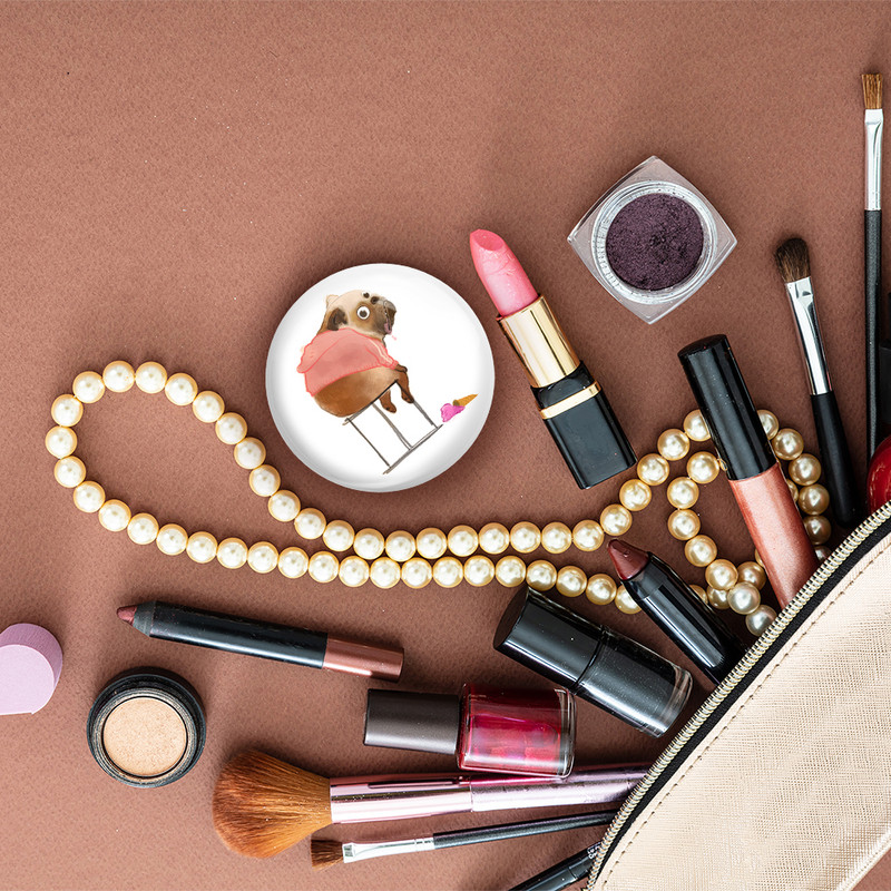 آینه جیبی خندالو طرح سگ مدل تاشو کد 28395