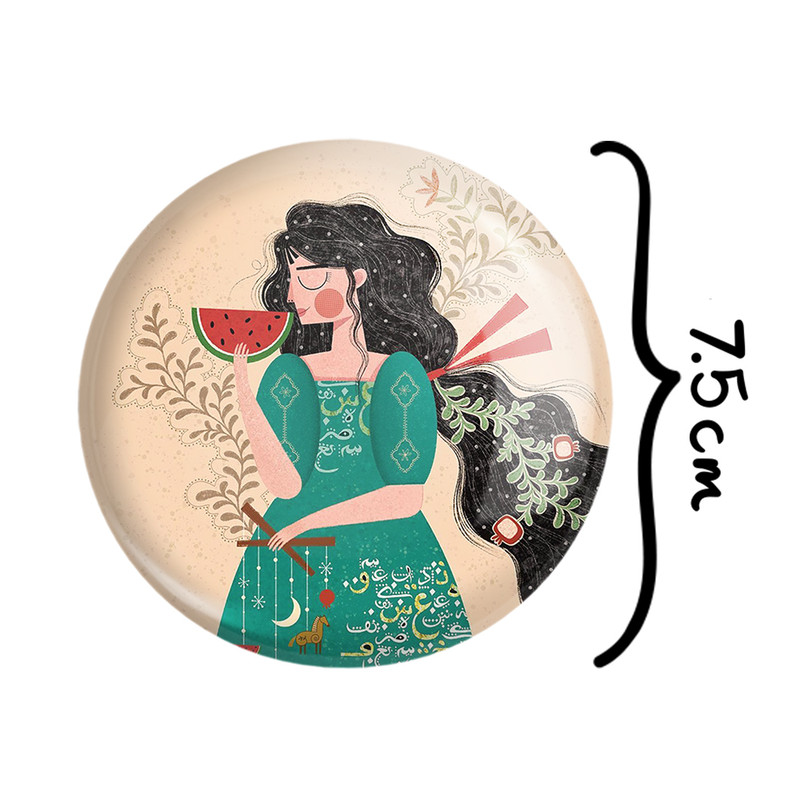 آینه جیبی خندالو طرح شب یلدا مدل تاشو کد 20403
