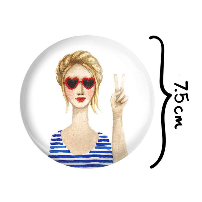 آینه جیبی خندالو مدل دخترونه کد 5895