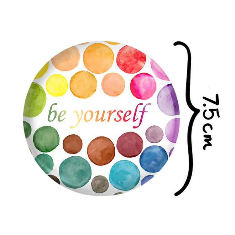 آینه جیبی خندالو طرح Be Yourself مدل تاشو کد 2735