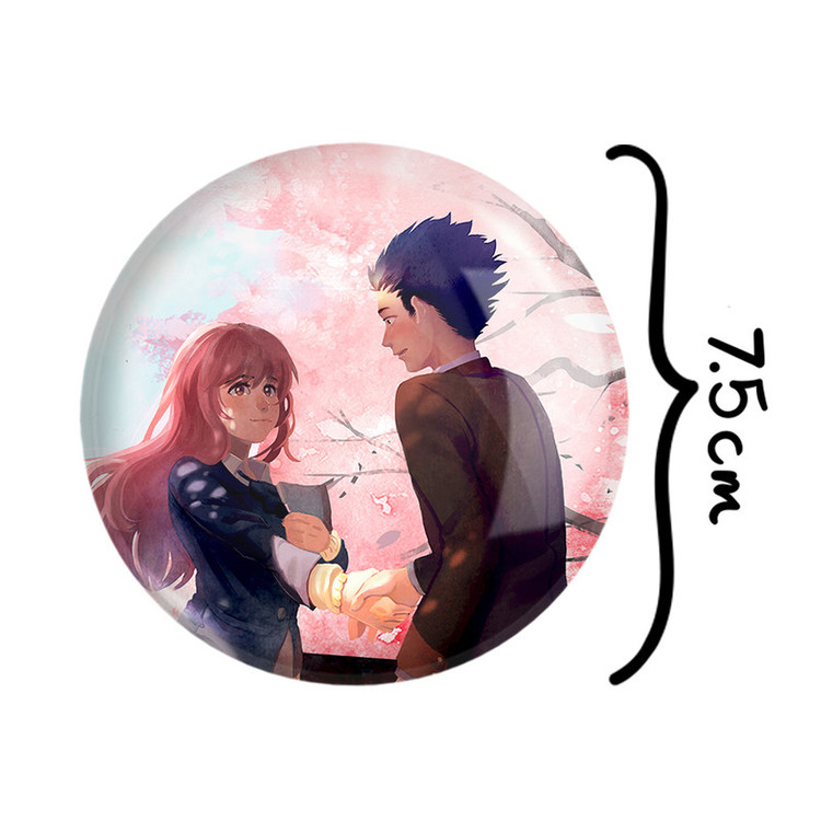 آینه جیبی خندالو طرح شوکو نیشیمیا و شویا ایشیدا انیمه سایلنت ویس A Silent Voice مدل تاشو کد 15823