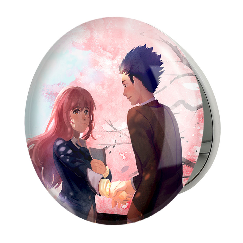 آینه جیبی خندالو طرح شوکو نیشیمیا و شویا ایشیدا انیمه سایلنت ویس A Silent Voice مدل تاشو کد 15823