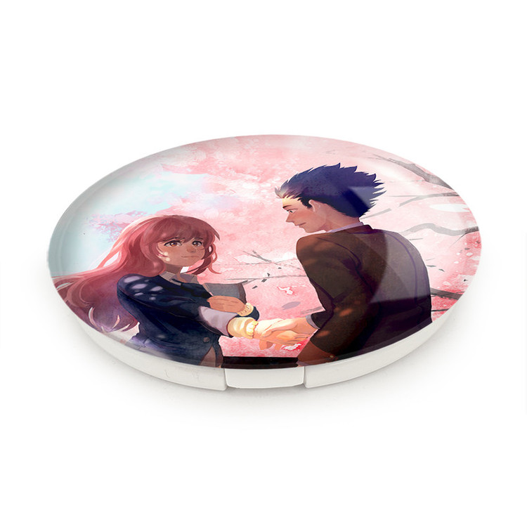 آینه جیبی خندالو طرح شوکو نیشیمیا و شویا ایشیدا انیمه سایلنت ویس A Silent Voice مدل تاشو کد 15823