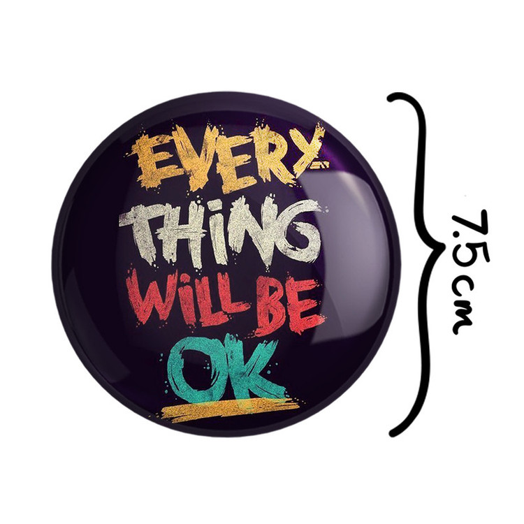 آینه جیبی خندالو مدل Every Thing Will Be Ok کد 2734