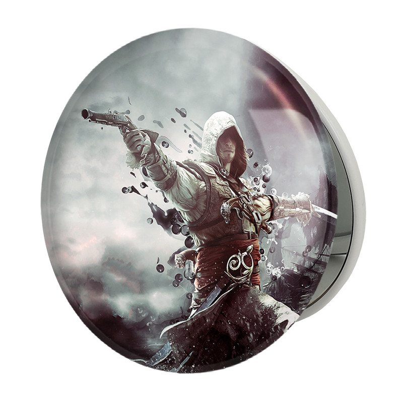 آینه جیبی خندالو طرح بازی اساسینز کرید Assassins Creed مدل تاشو کد 27923