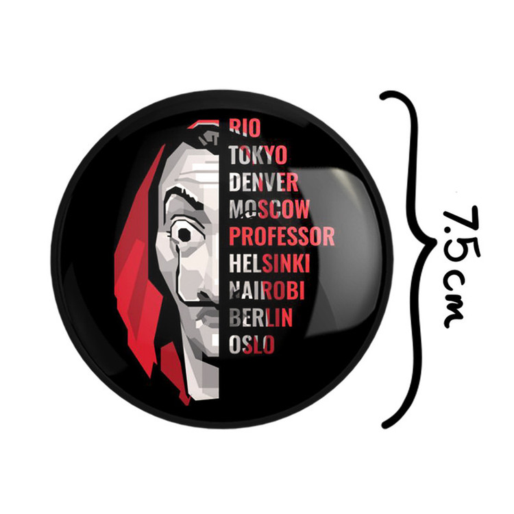 آینه جیبی خندالو طرح سریال Money Heist مدل تاشو کد 3237