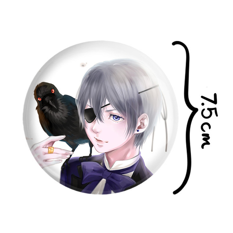 آینه جیبی خندالو مدل شیل انیمه خادم سیاه Black Butler کد 16318