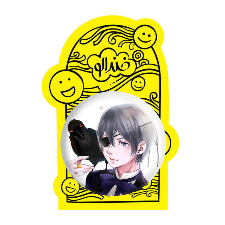 آینه جیبی خندالو مدل شیل انیمه خادم سیاه Black Butler کد 16318