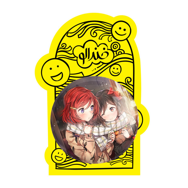 آینه جیبی خندالو طرح نیکو و ماکی انیمه لاو لایو Love Live مدل تاشو کد 18274