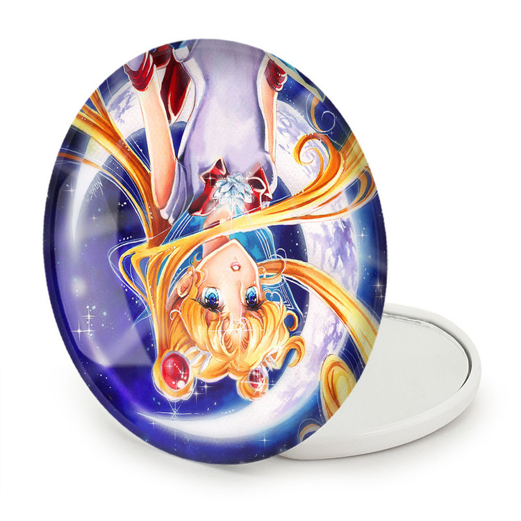 آینه جیبی خندالو طرح اوساگی تسوکینو انیمه سیلور مون Sailor Moon مدل تاشو کد 17425
