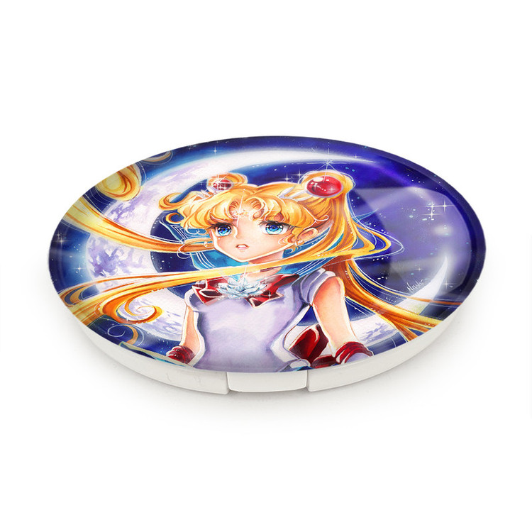 آینه جیبی خندالو طرح اوساگی تسوکینو انیمه سیلور مون Sailor Moon مدل تاشو کد 17425