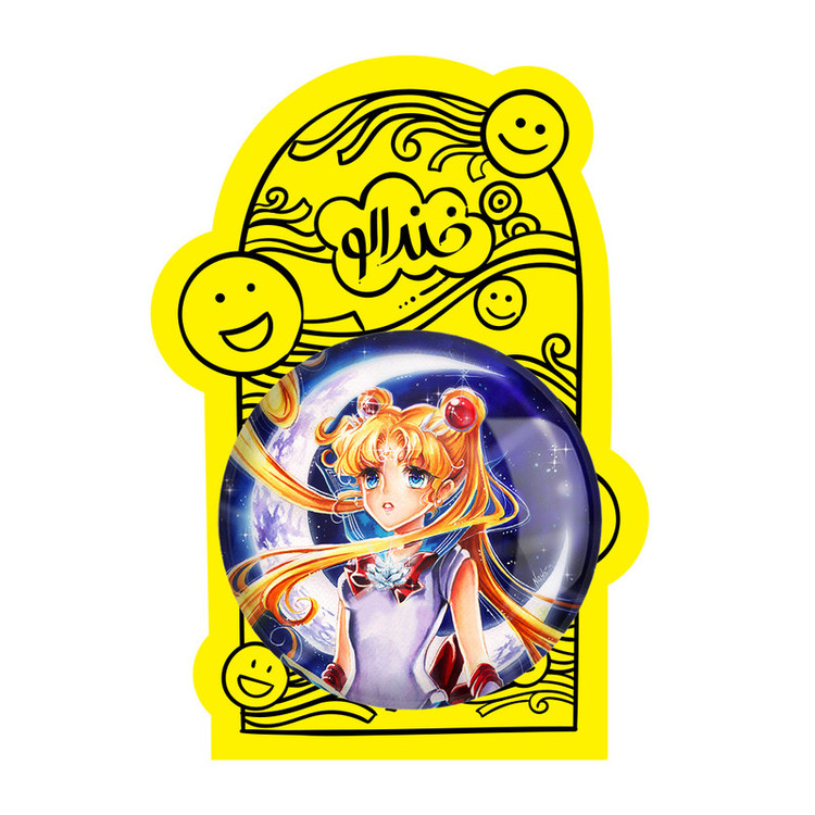 آینه جیبی خندالو طرح اوساگی تسوکینو انیمه سیلور مون Sailor Moon مدل تاشو کد 17425