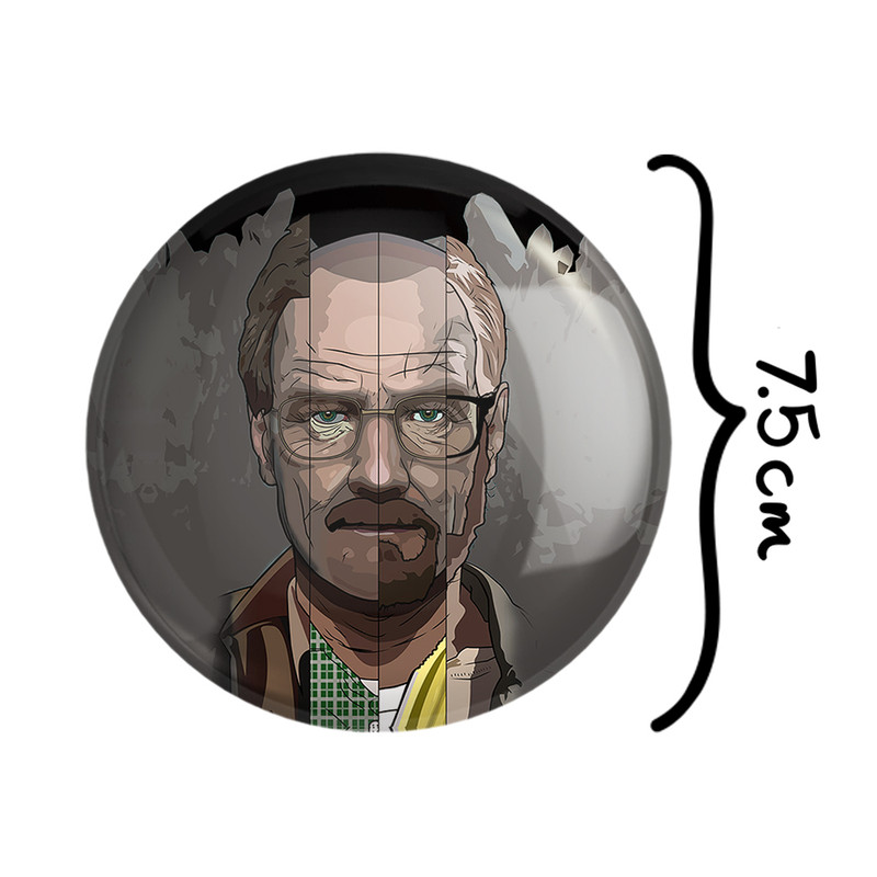 آینه جیبی خندالو طرح والتر وایت سریال بریکینگ بد Breaking Bad مدل تاشو کد 13282