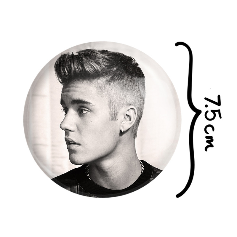 آینه جیبی خندالو مدل جاستین بیبر Justin Bieber کد 2700