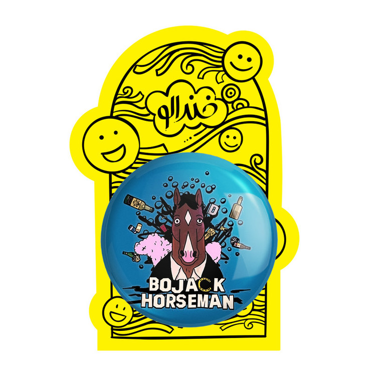 آینه جیبی خندالو طرح سریال بوجک هورسمن Bojack Horseman مدل تاشو کد 1138