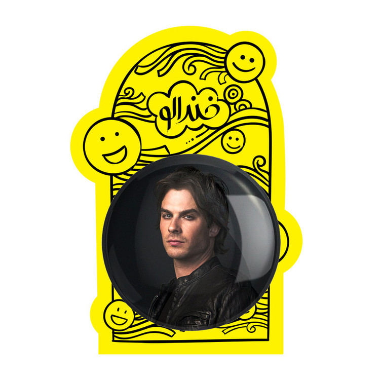 آینه جیبی خندالو مدل دیمون سالواتوره خاطرات The Vampire Diaries کد 23702