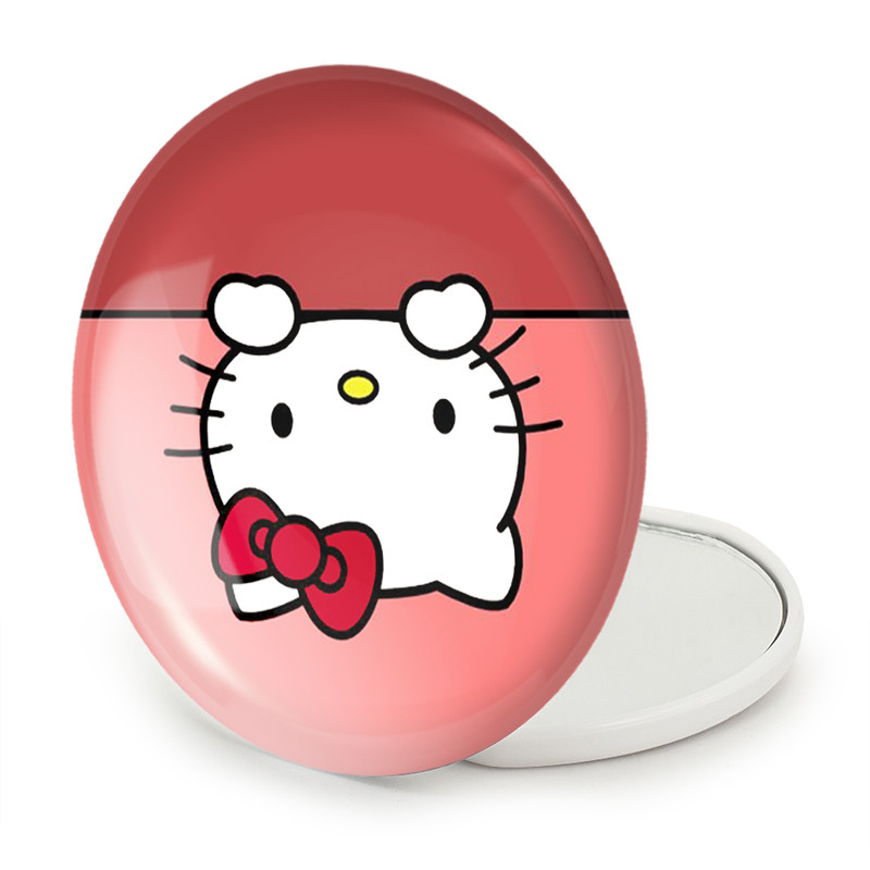 آینه جیبی خندالو طرح هلو کیتی Hello Kitty مدل تاشو کد 2473