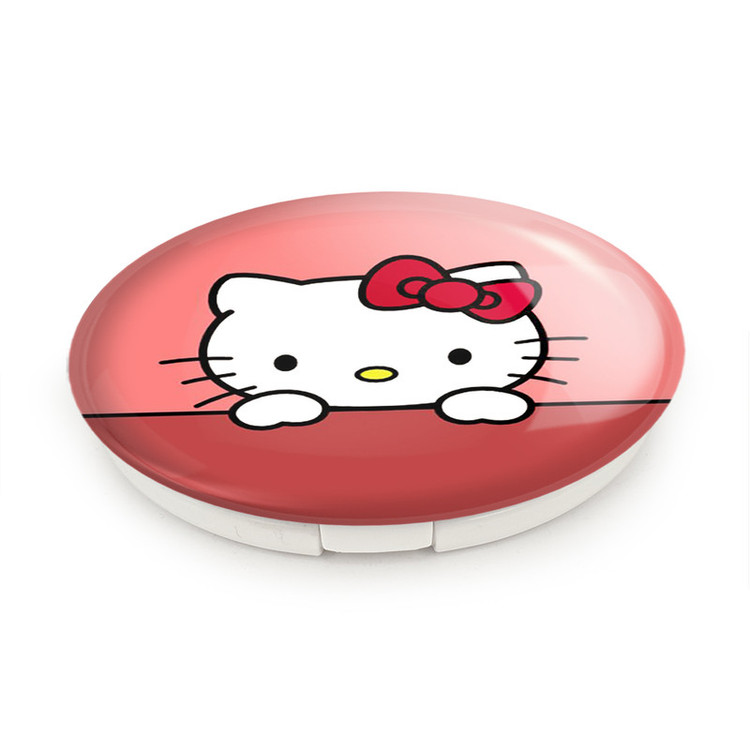 آینه جیبی خندالو طرح هلو کیتی Hello Kitty مدل تاشو کد 2473