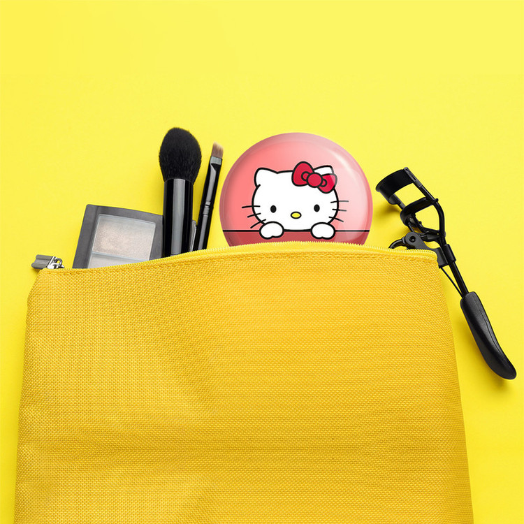 آینه جیبی خندالو طرح هلو کیتی Hello Kitty مدل تاشو کد 2473