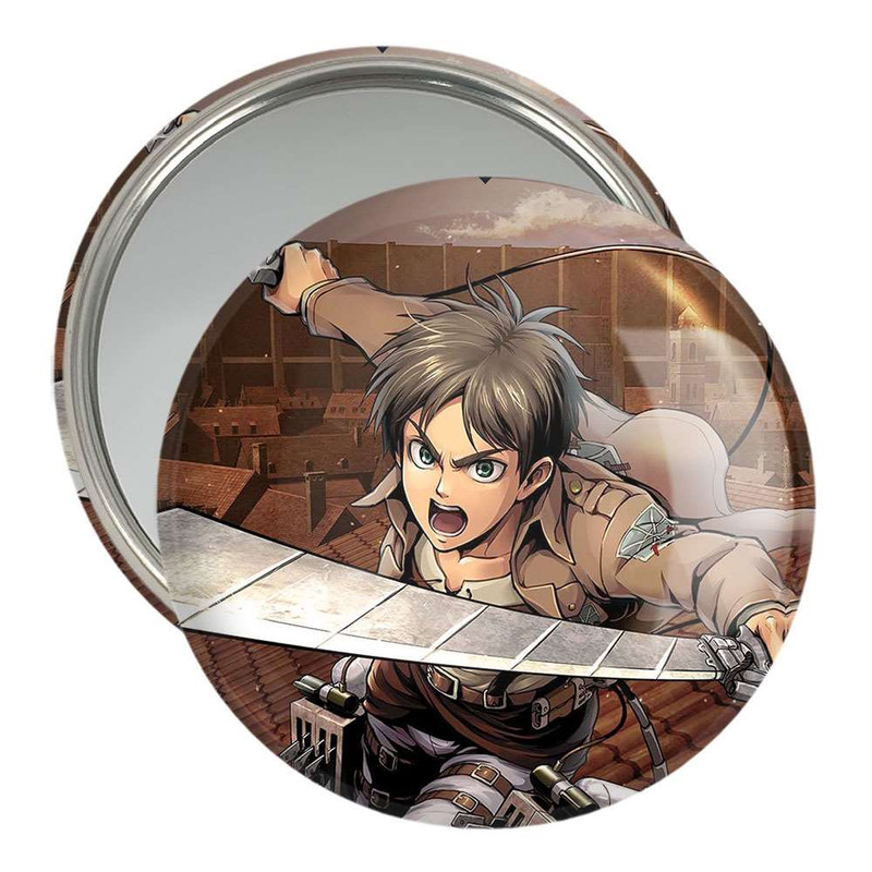آینه جیبی خندالو طرح ارن انیمه اتک آن تایتان Attack on Titan  کد 4844