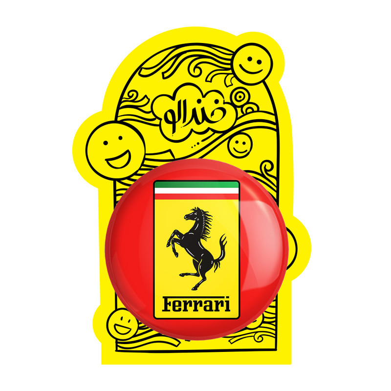 آینه جیبی خندالو طرح فراری Ferrari مدل تاشو کد 23408