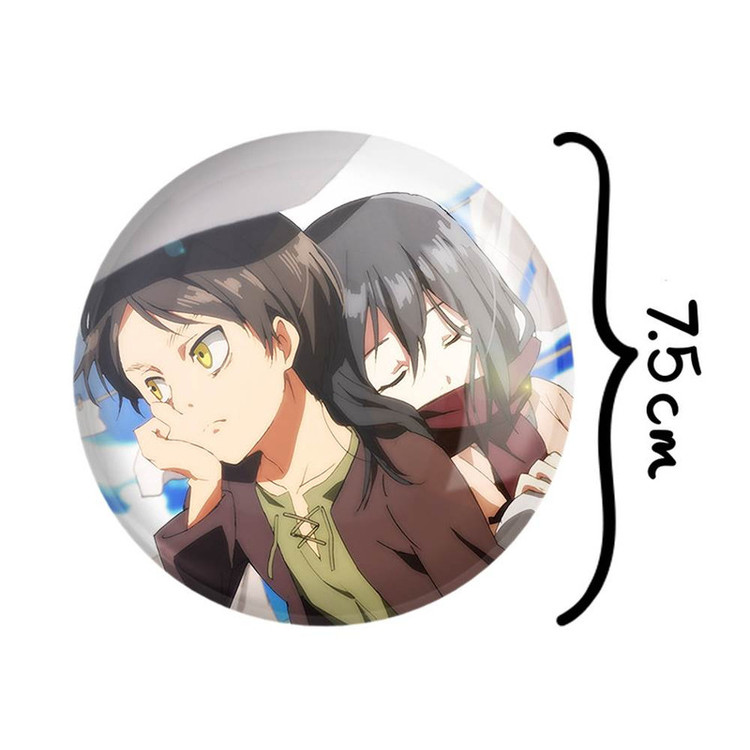 آینه جیبی خندالو مدل میکاسا و ارن انیمه اتک آن تایتان Attack on Titan کد 11012