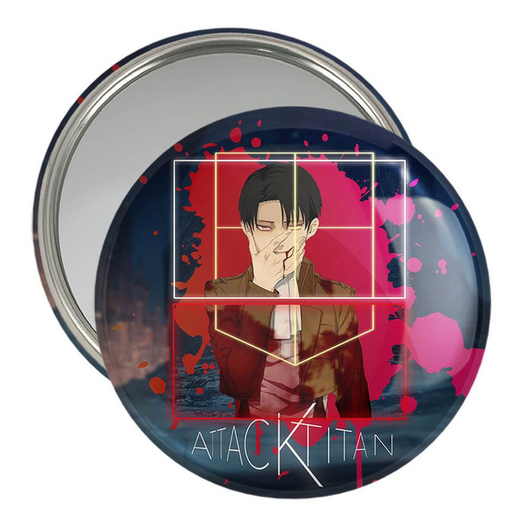 آینه جیبی خندالو مدل لیوای آکرمن انیمه اتک آن تایتان Attack on Titan کد 11009