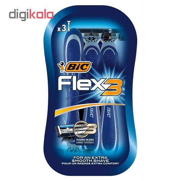 خود تراش بیک مدل Flex 3 بسته 3 عددی