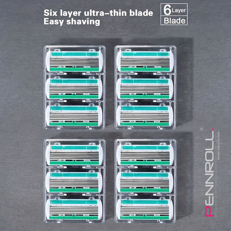 تیغ یدک پنرول مدل PRCL - Razor Refills 6 X3 بسته 3 عددی