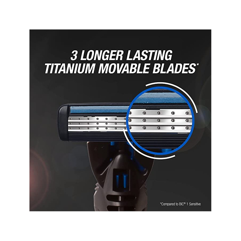 خود تراش بیک مدل Hybrid 3 Flex به همراه تیغ یدک بسته 4 عددی